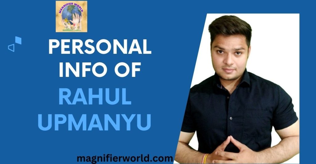 Personal info of rahul upmanyu